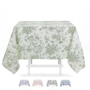 Polyester Square Tablecloth 70"x70" French Toile Pattern - By TCF Linens