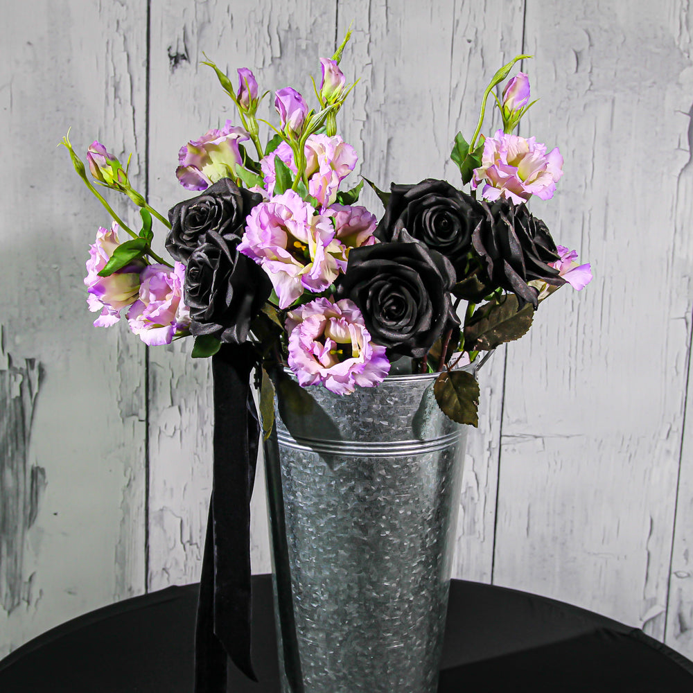 Metal French Flower Market 17" Bucket with Handles