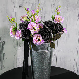 Metal French Flower Market 17" Bucket with Handles