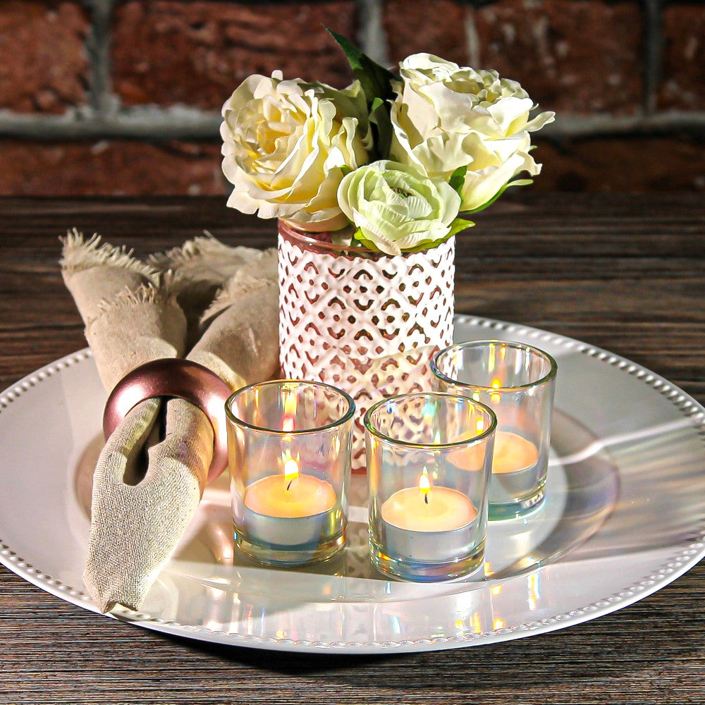 richland iridescent votive candle holder set of 12