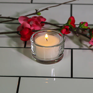 Richland Clear Cup Tealight Candles White Unscented Set of 50