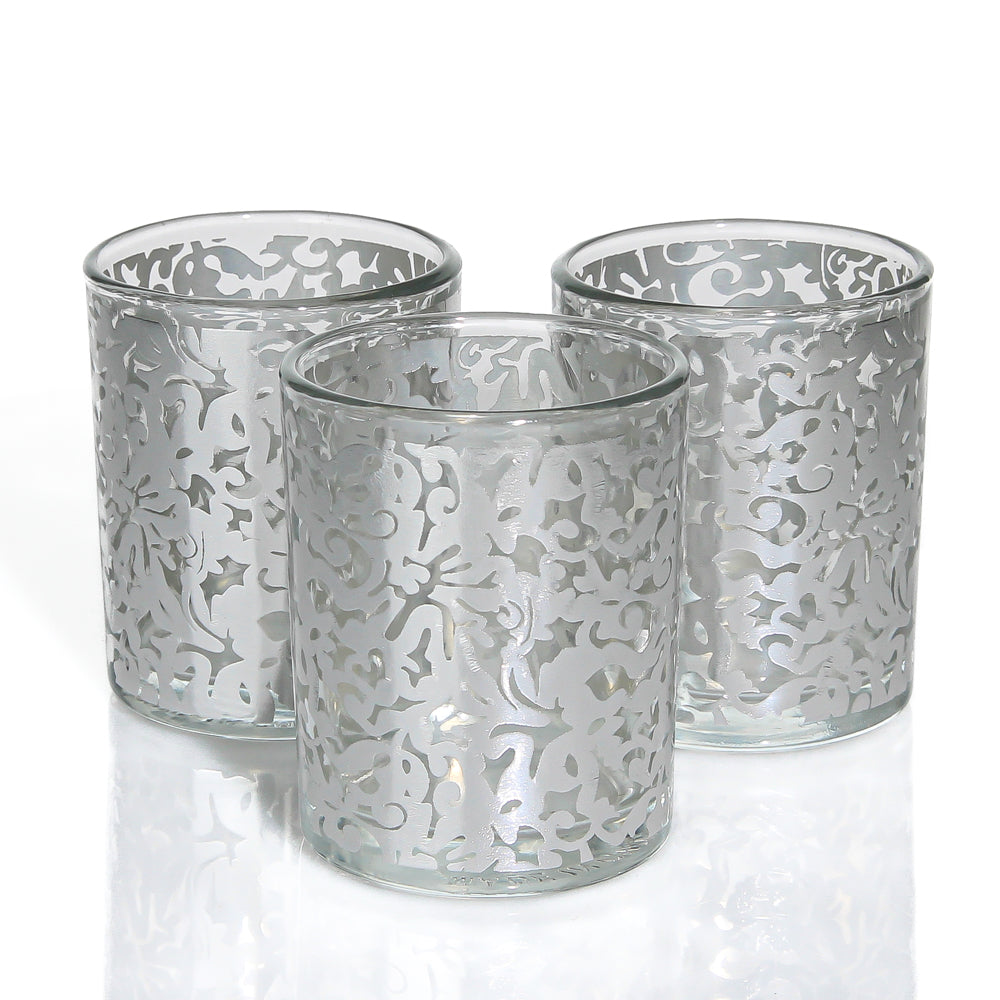 Richland Silver Lace Design Votive Holder