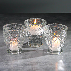 Richland Royal Textured Glass Votive Holder Grande Clear Set of 36