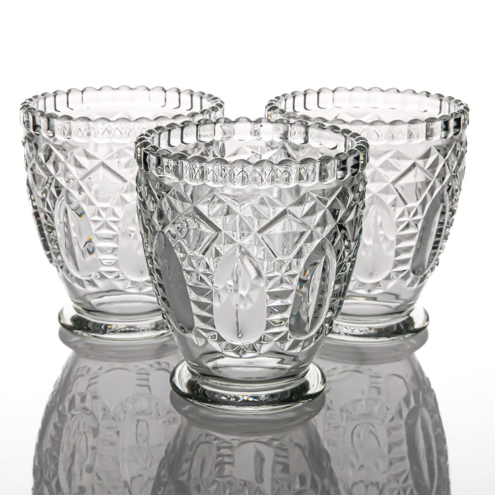 Richland Royal Textured Glass Votive Holder Grande Clear 