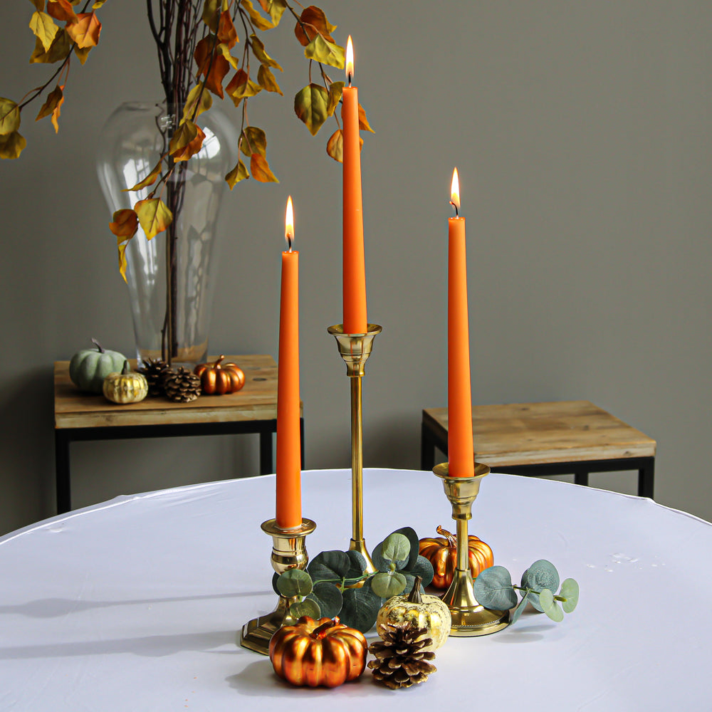 Gold Metal 3.75" Taper Candle Holder, Antique Candlestick