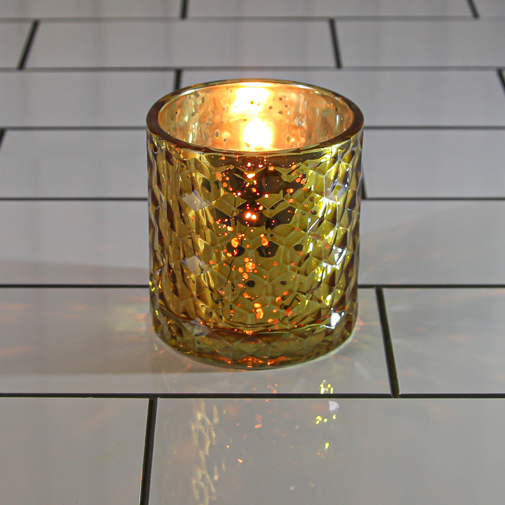 Richland Votive Holder Honeycomb Amber