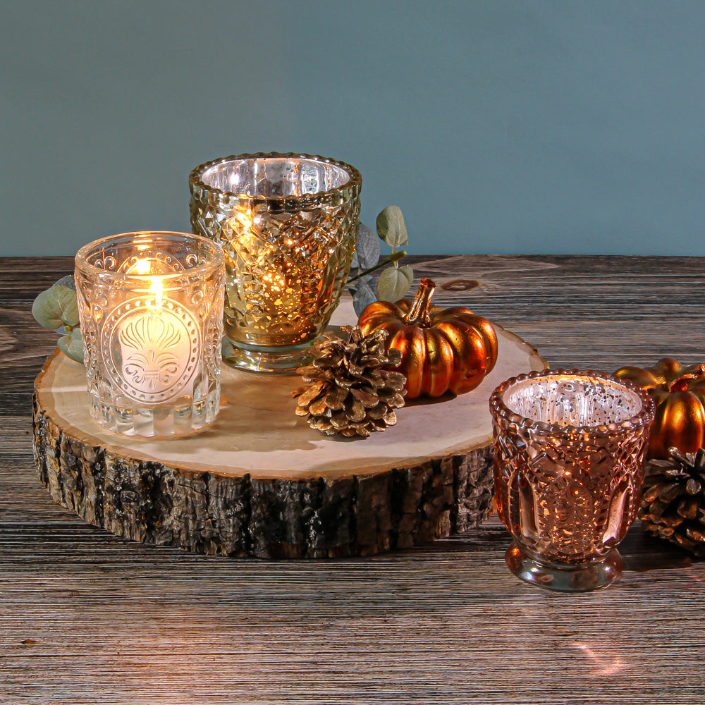 Richland Votive Holder Clear Textured Glass Set of 48