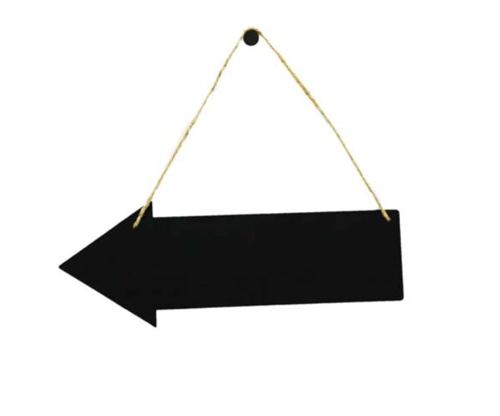 Metal Hanging 15in Chalkboard Arrow  2 Sided