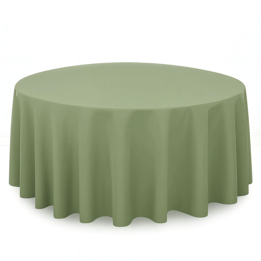 Premium Polyester Round Tablecloth 120" - 220GSM - By TCF Linens