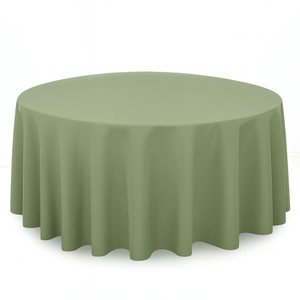 Premium Polyester Round Tablecloth 120" - 220GSM - By TCF Linens