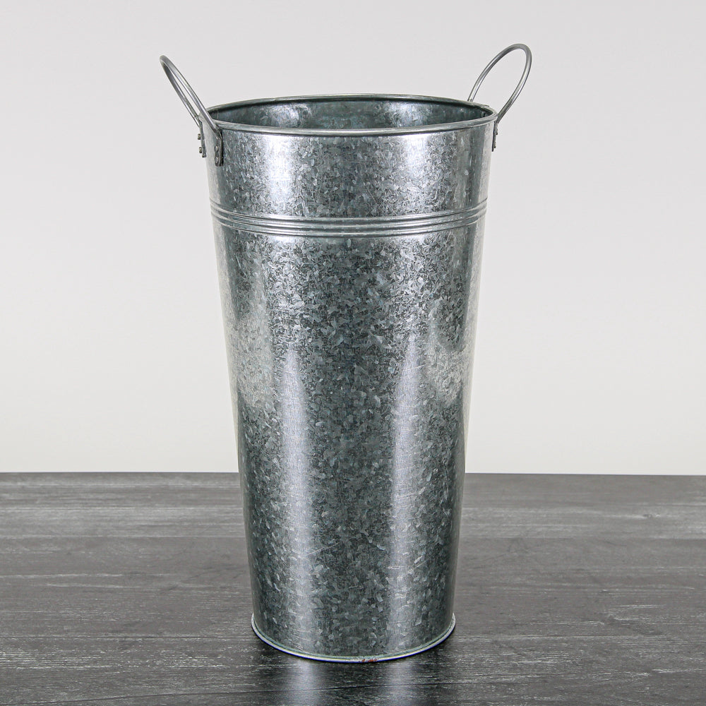 17" Metal French Flower Market Bucket with Handles