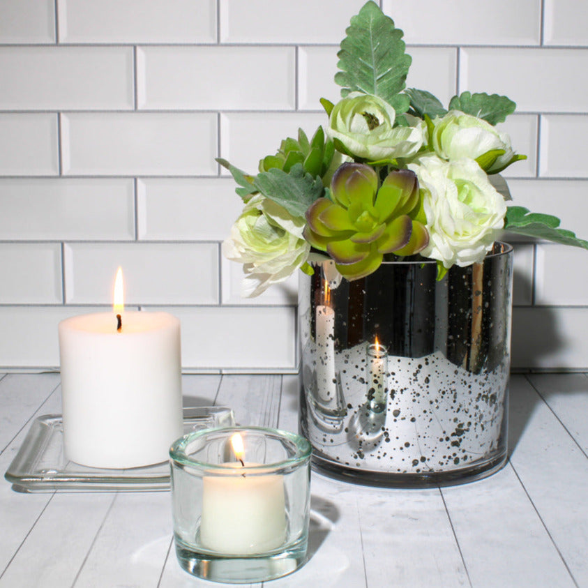 Richland Pillar Candles 3"x3" White Set of 24