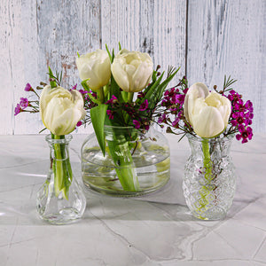 Richland Glass Bud Vase Clear Pineapple