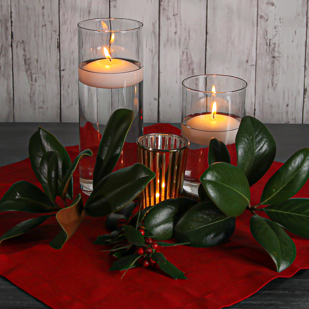 Eastland Cylinder Floating Candle Holder 3.25"x7.5" Set of 12