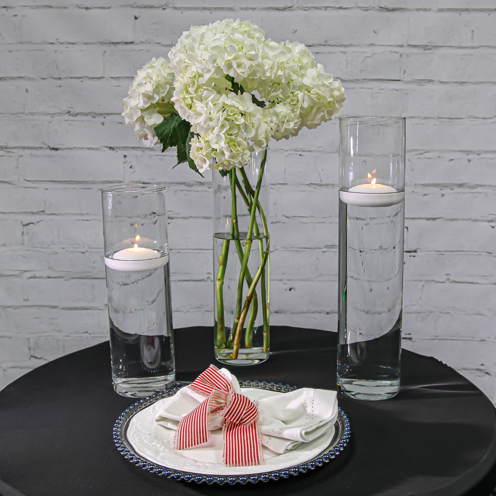 Eastland Tall Cylinder Vases 13" , 15" & 17" Set of 18