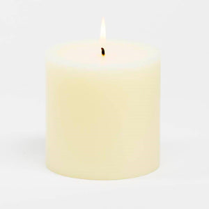 Richland Pillar Candles 4"x4", 4"x6" & 4"x9" Ivory Set of 3