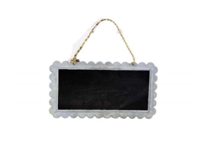 scallop edge hanging chalkboard 10 x 19