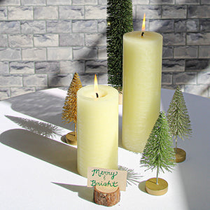 Richland Rustic Pillar Candle 3"x 9" Ivory Set of 12