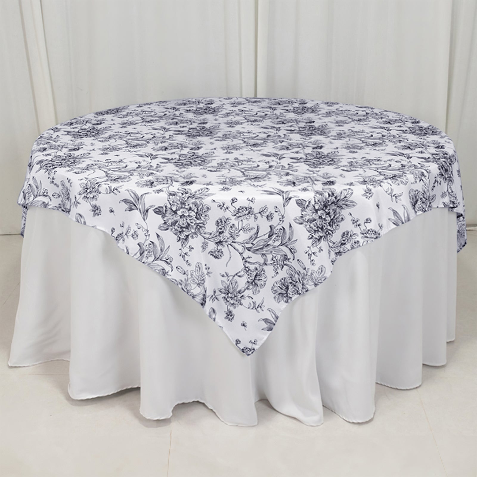 Polyester Square Tablecloth 70"x70" French Toile Pattern - By TCF Linens