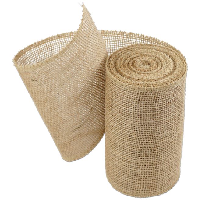 burlap ribbon natural 6 x 10 yards