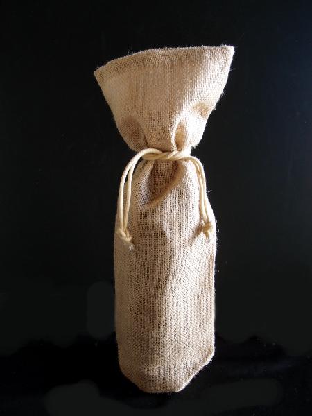 Burlap Wine Bags Drawstring (Pack of 5)