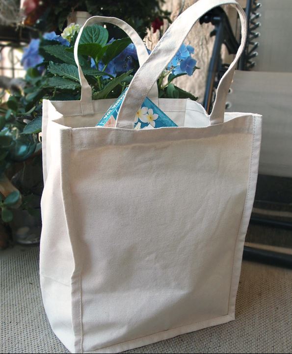 Canvas Tote Bag Natural 9" x 11" x 14"