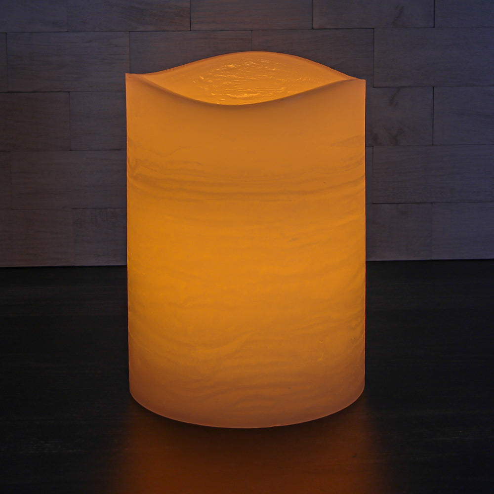 richland led big pillar candles ivory 6 x 8 set of 4