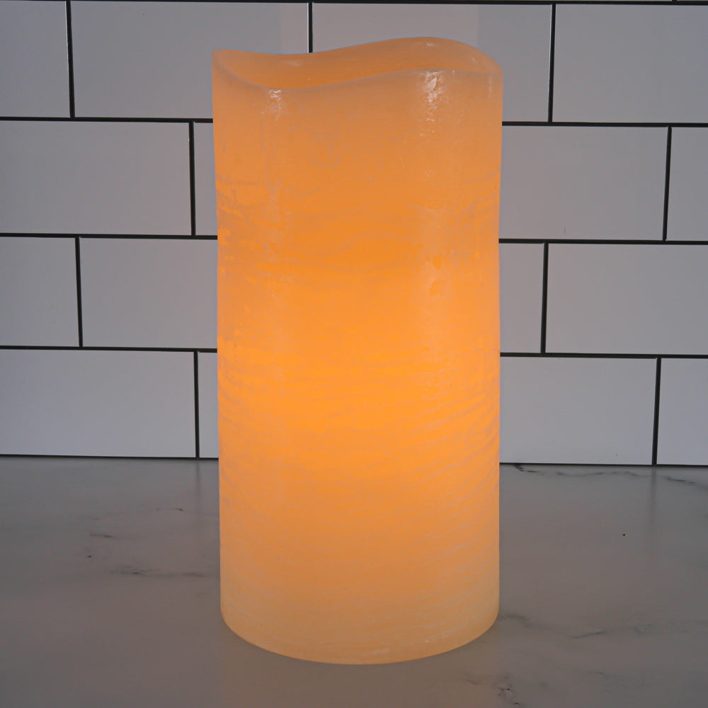 richland led big pillar candles ivory 6 x 12 set of 4