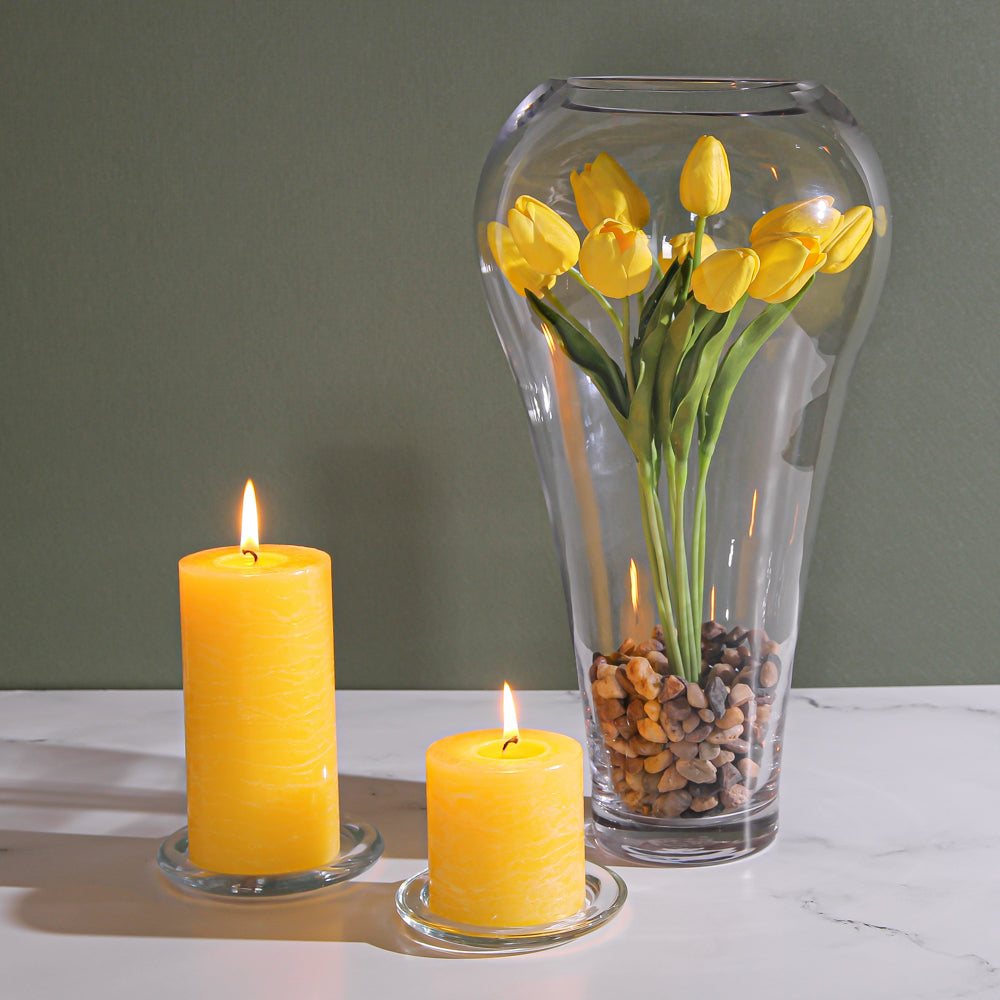 Natural Touch Mini Tulip Bouquet 14in - Yellow