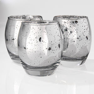Richland Grande Hurricane Votive Holder Silver Mercury Set of 12