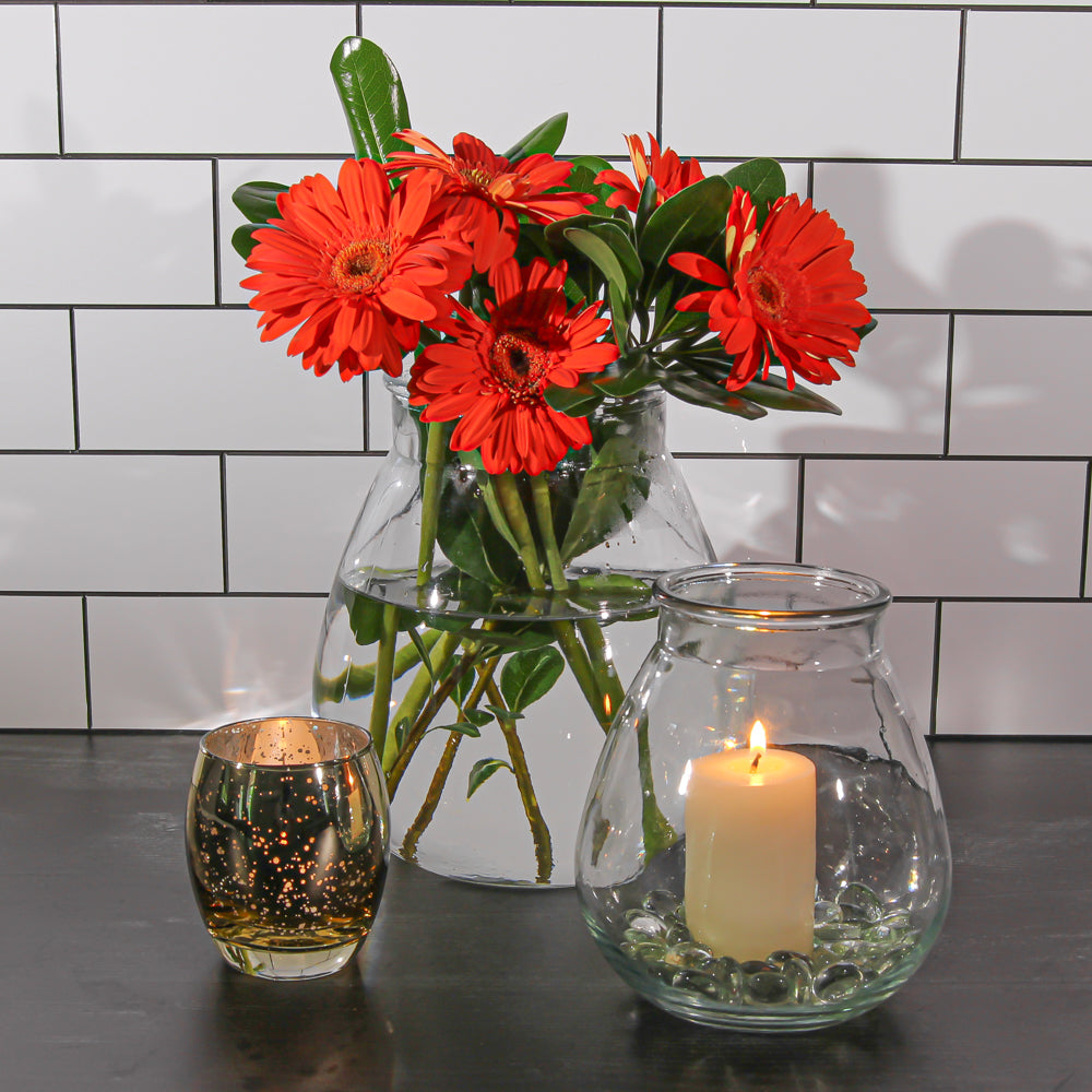 halcyone vintage glass vase set of 2