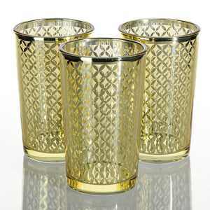 Richland Gold Lattice Glass Holder - Large