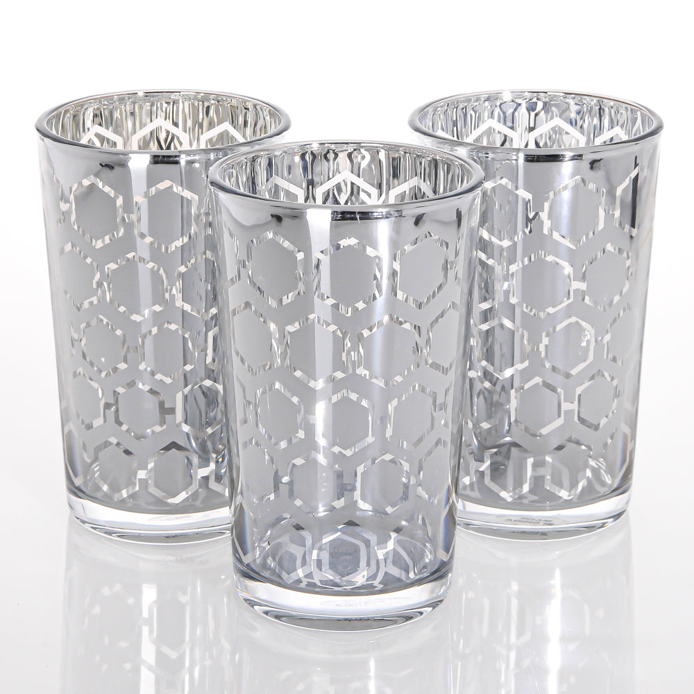 Richland Gold Hexagonal Glass Holder - Large
