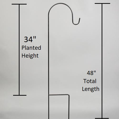 Eastland Black Shepherd Hook 48" Set of 20