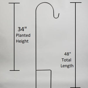 Eastland Black Shepherd Hook 48" Set of 20