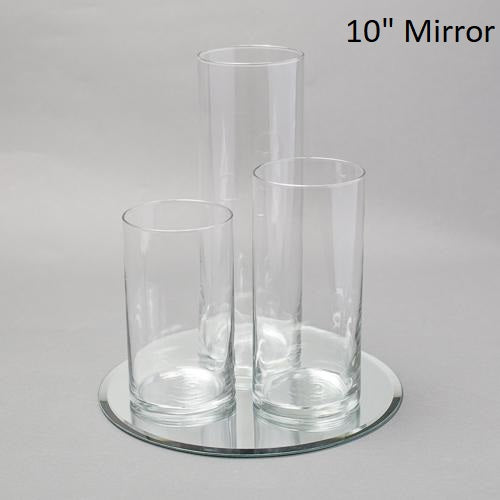Eastland Round Mirror and Cylinder Vase Centerpiece Set of 4