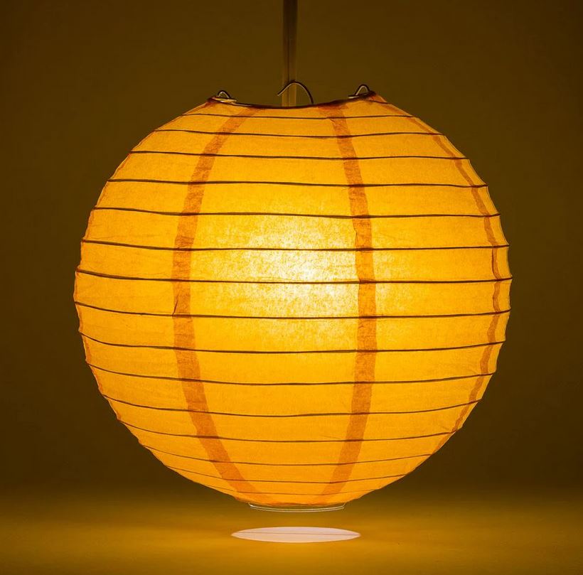 Richland Round Chinese Paper Lanterns 8" Orange