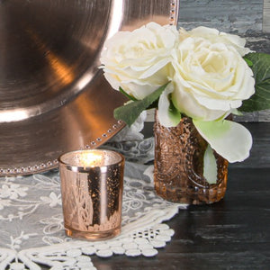 Richland Rose Gold Mercury Votive Holder Set of 12