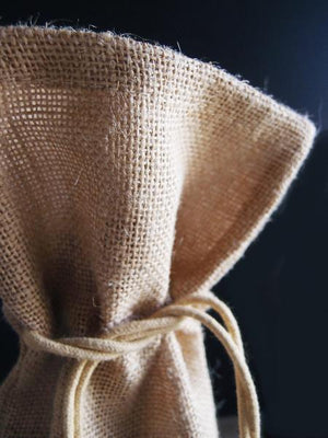 Burlap Wine Bags Drawstring (Pack of 5)