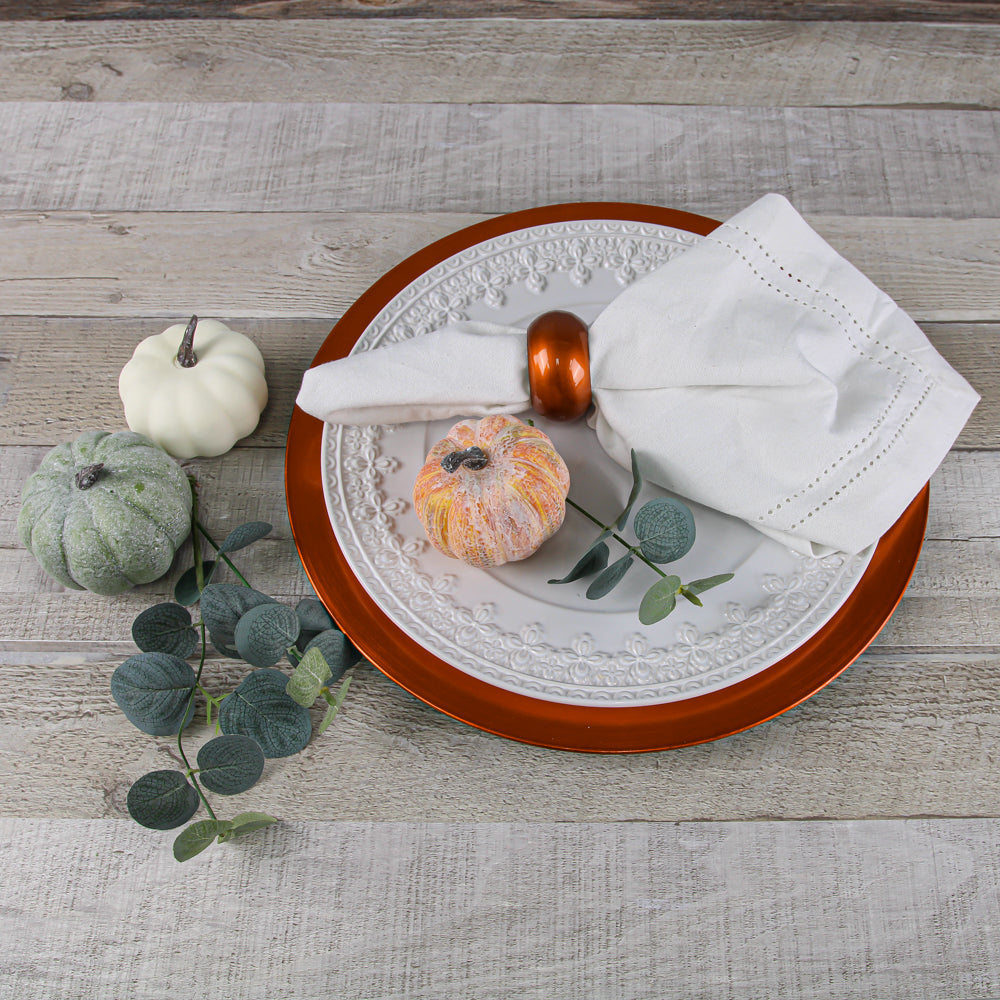 Richland Plain Charger Plate 13" Orange Set of 24