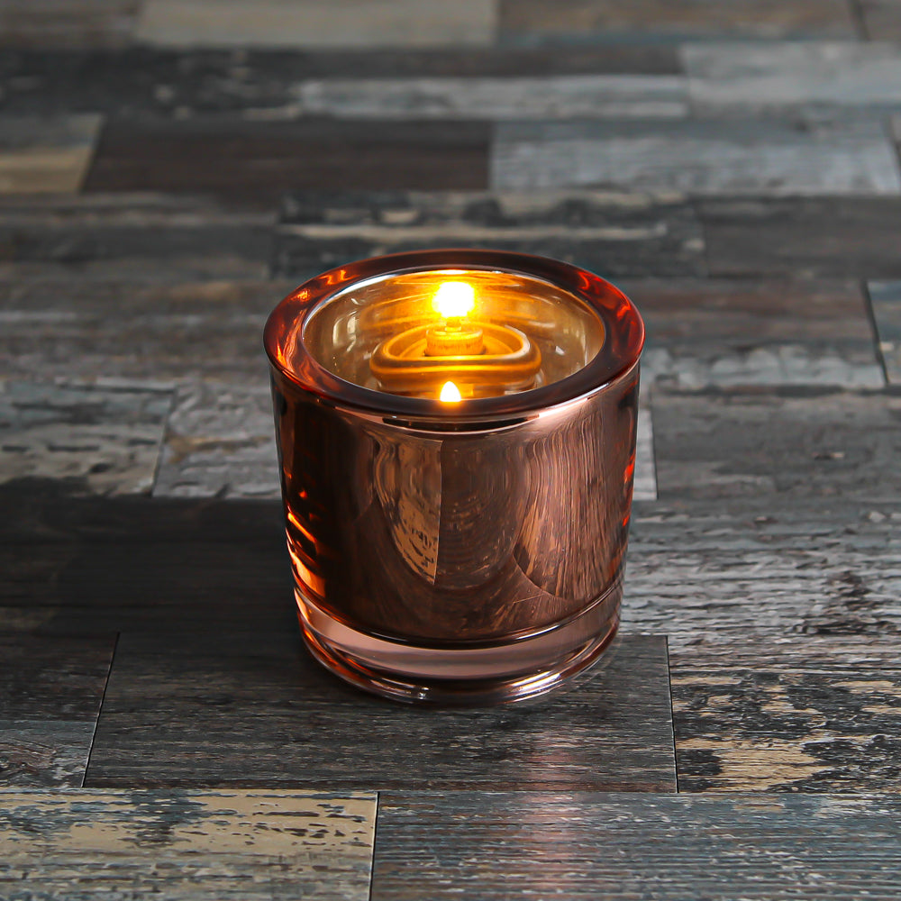 Richland Chunky Votive Holder Rose Gold Mirrored