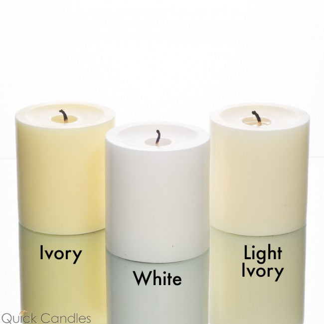 Richland Pillar Candle 3" & Eastland Cylinder Holder 6" Set of 12 (Choose your Color)