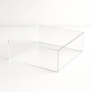 14"x14" Clear Acrylic Cake Box Stand – Transparent Pedestal Riser Display for Desserts and Events - By TCF Linen