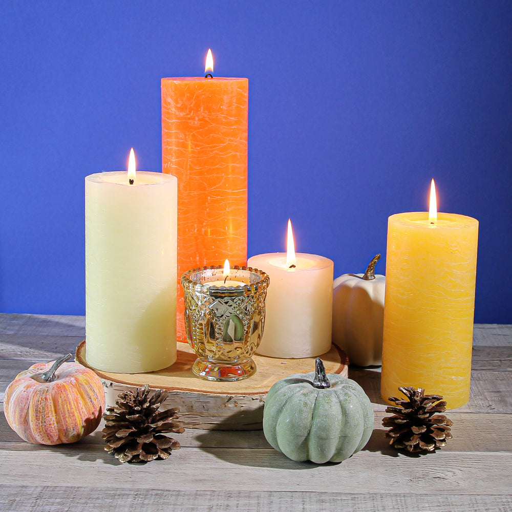 Richland Rustic Pillar Candle 3"x 6" Ivory