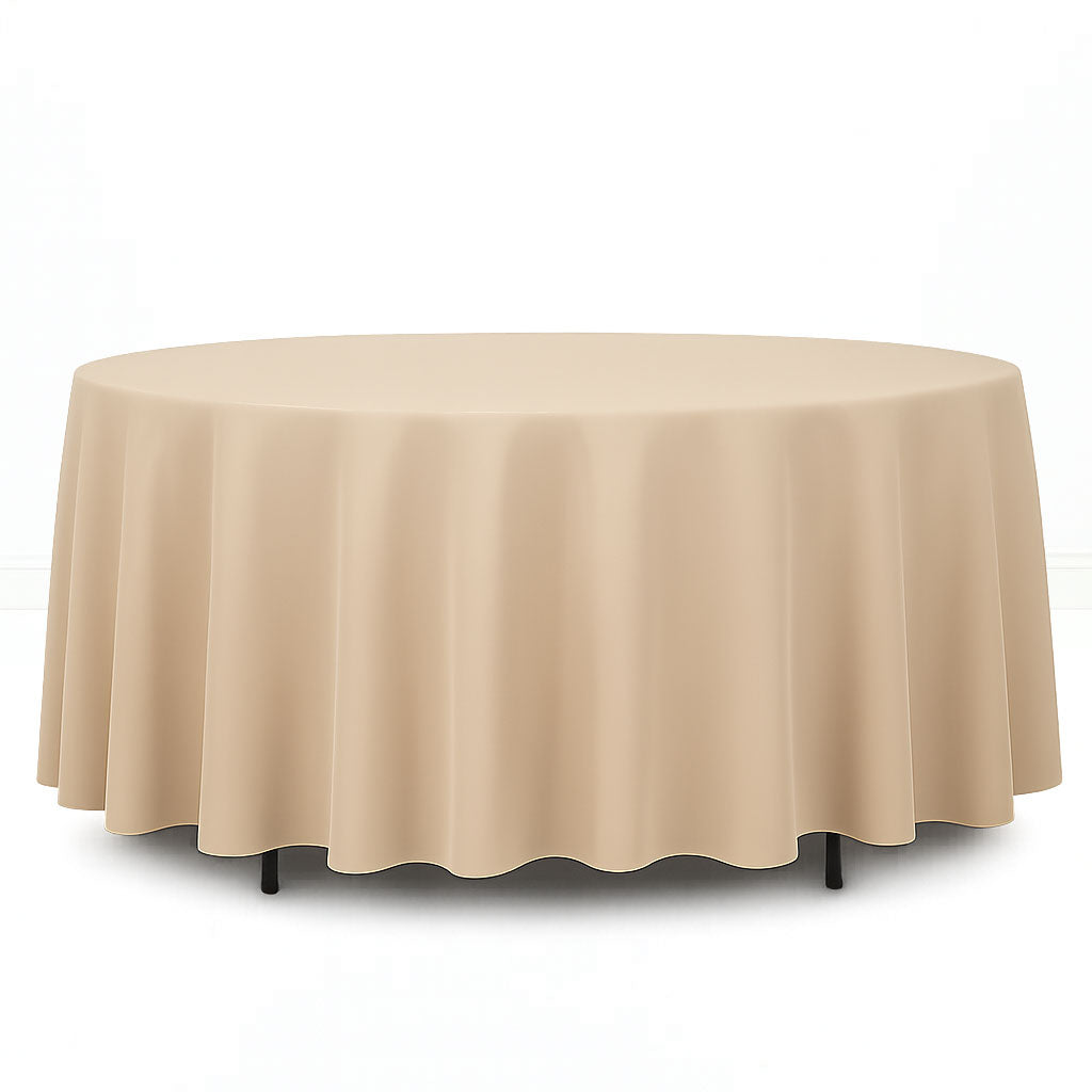 Premium Polyester Round Tablecloth 108" - 220GSM - By TCF Linens