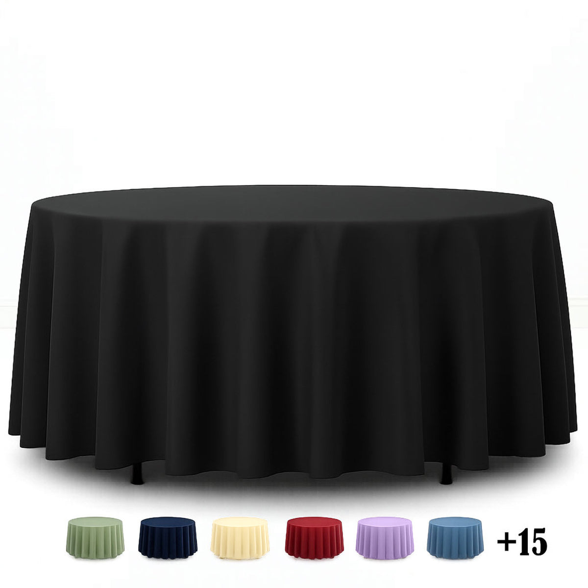 Premium Polyester Round Tablecloth 108" - 220GSM - By TCF Linens