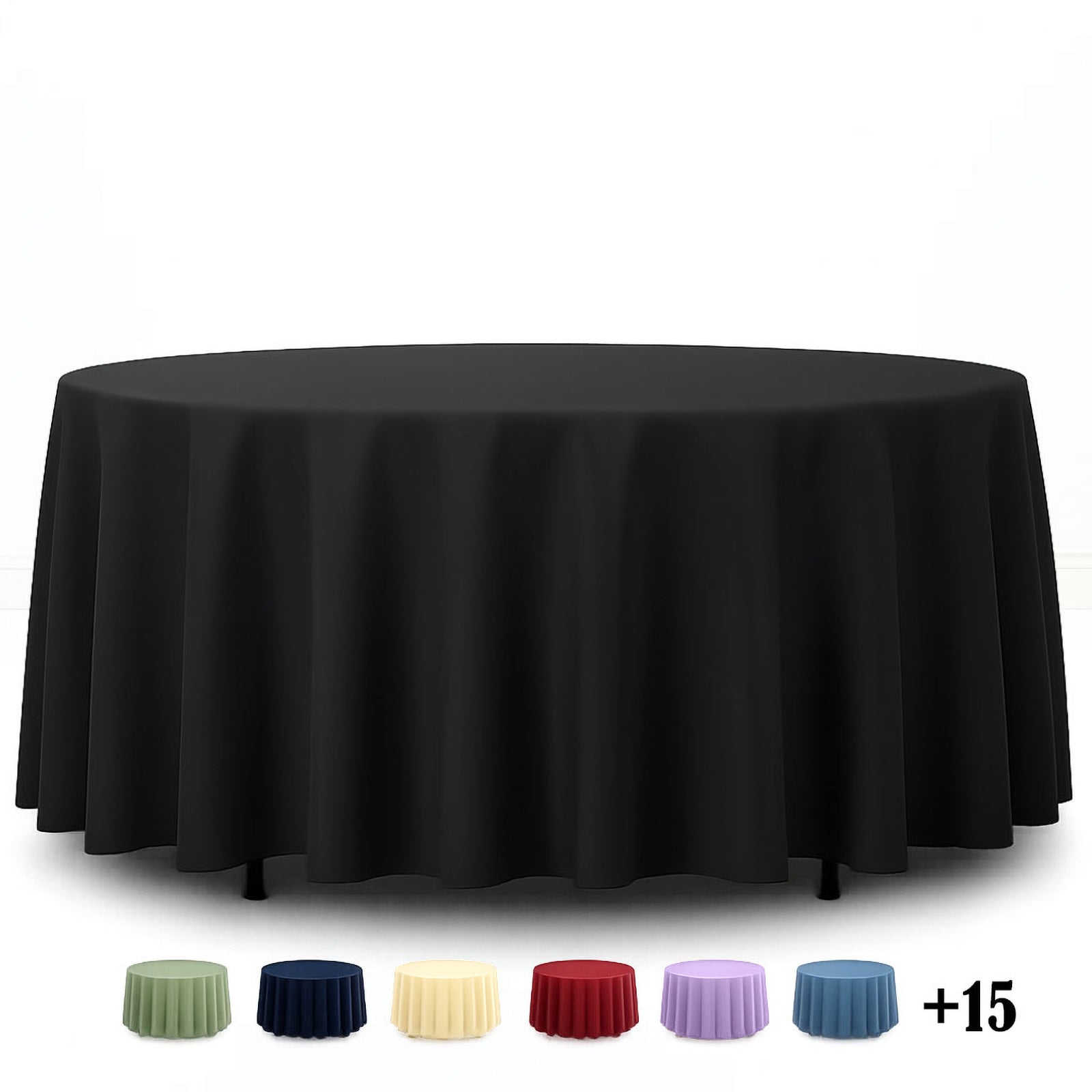 Premium Polyester Round Tablecloth 108" - 220GSM - By TCF Linens