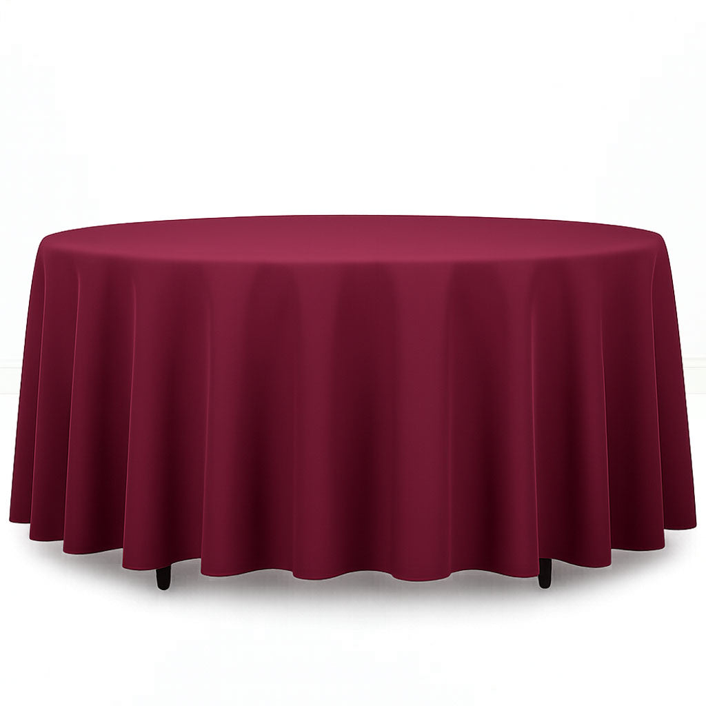 Premium Polyester Round Tablecloth 108" - 220GSM - By TCF Linens