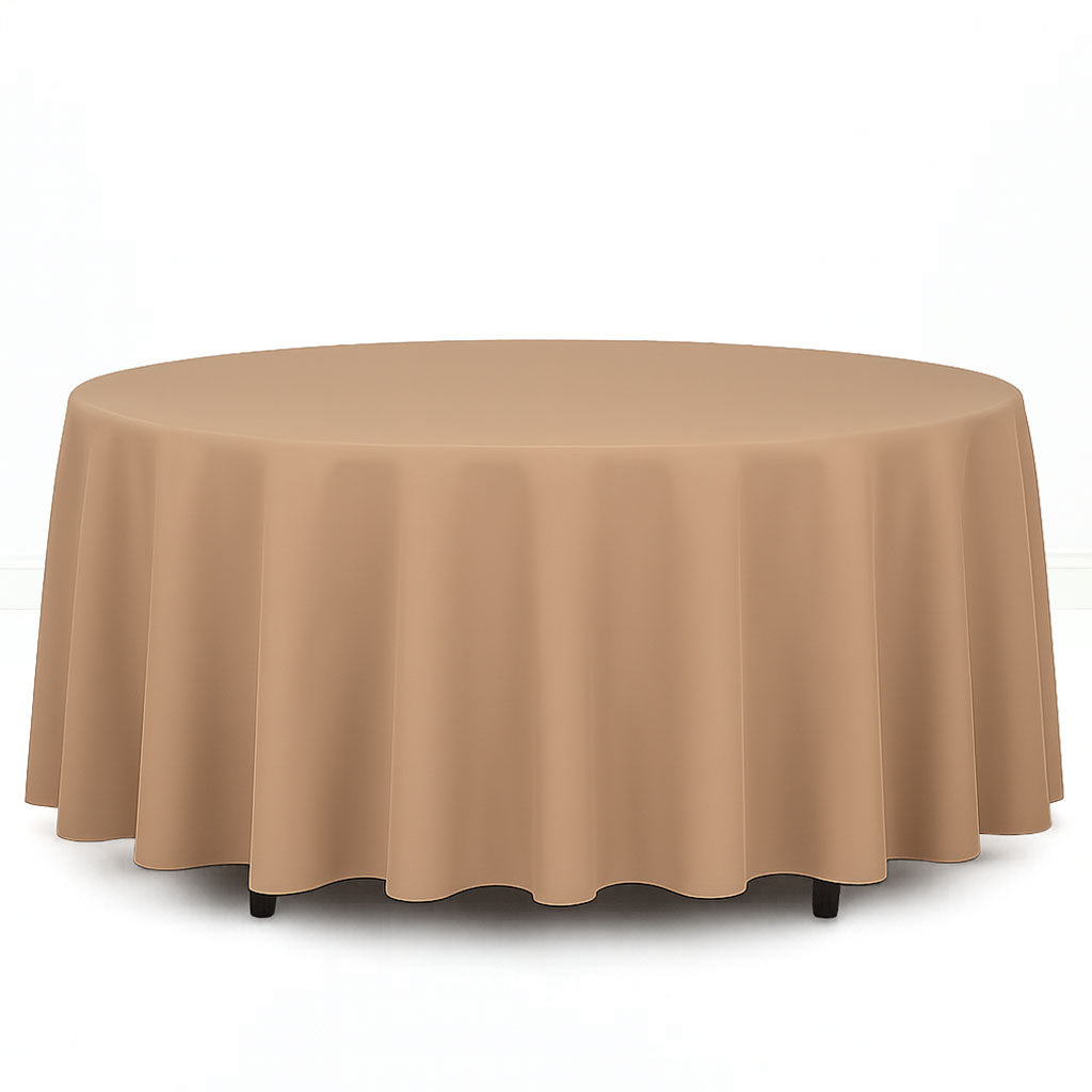 Premium Polyester Round Tablecloth 108" - 220GSM - By TCF Linens