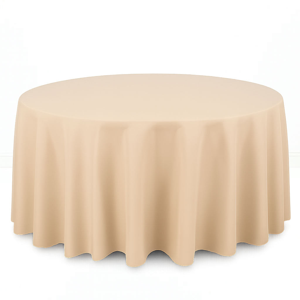Premium Polyester Round Tablecloth 120" - 220GSM - By TCF Linens